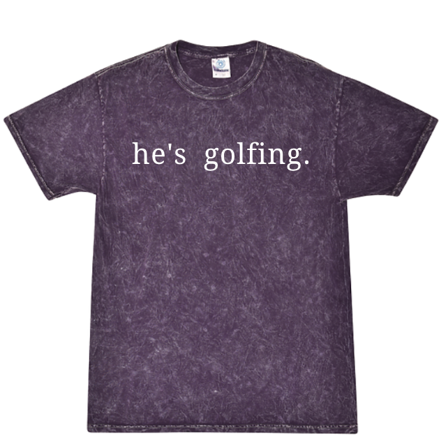 vintage tshirt - he's golfing - Dirty Birdie