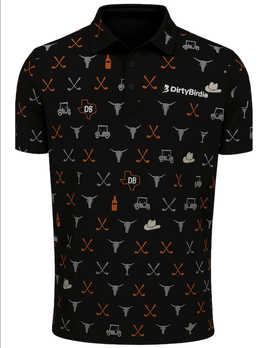 Texas Inspired lightweight, moisture wicking performance golf polo - Dirty Birdie 
