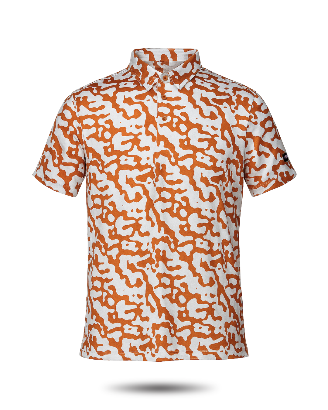 UT orange Bevo camo inspired performance polo