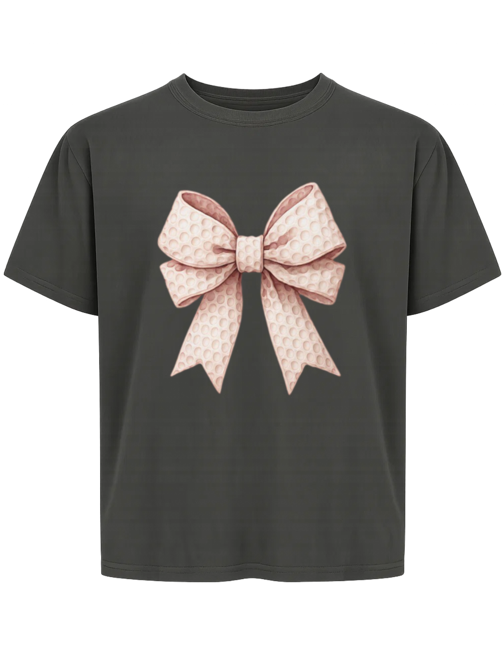 Comfort Colors youth golf ball print pink bow graphic tshirt - Dirty Birdie